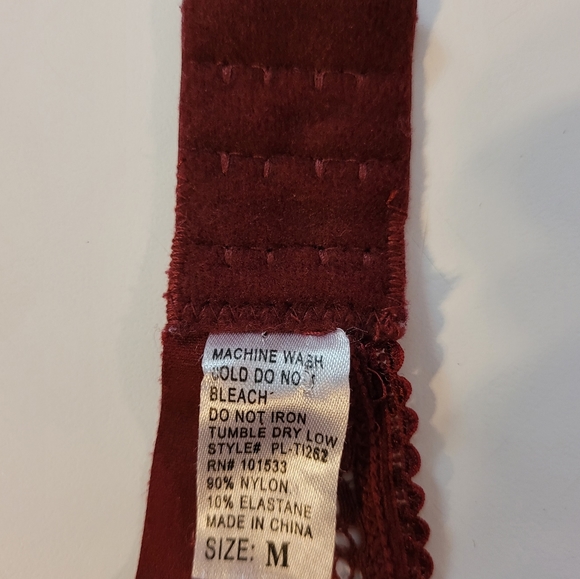 Front Cage Weave Merlot Bralette - Picture 11 of 11